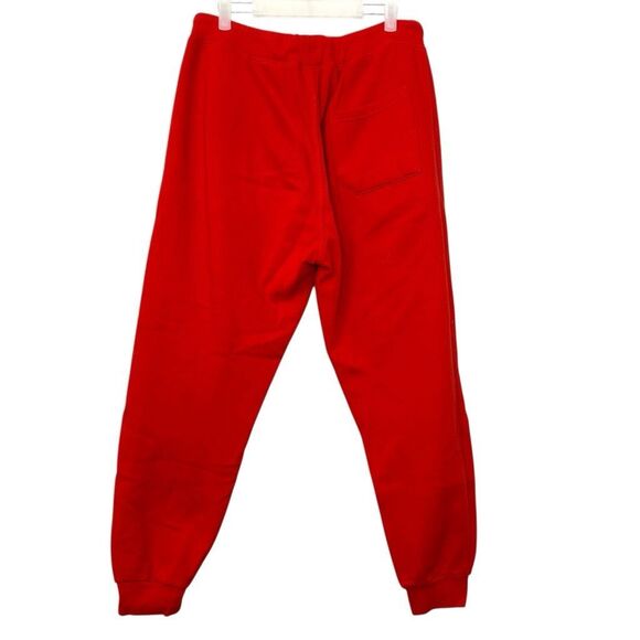 Fashion Nova Luxury Drawstring Cotton Blend Fleece Jogger Sweatpants Red Size XL - Picture 2 of 4